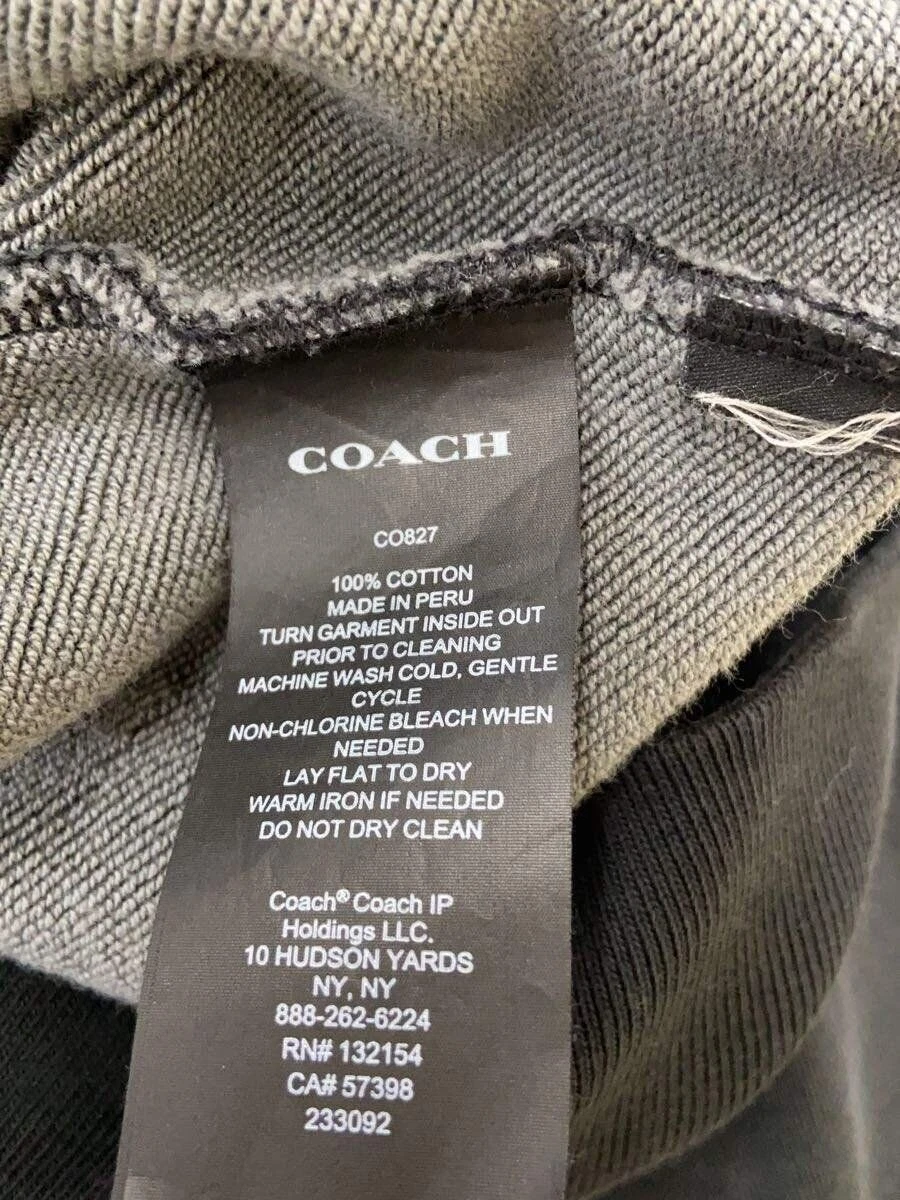 Coach Felpa con Cappuccio Zip M Cotone Nero Co827