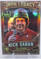 Custom Limited Edition Rainbow Holofoil Nick Saban Alabama Crimson Tide Card