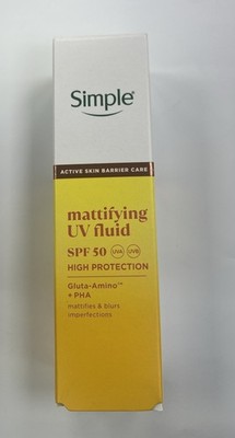 Simple - Mattierendes UV Fluid mit LSF 50 40ml Brandneu UVP 40£