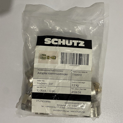 SCHÜTZ Adapter Klemmverbinder 16x2 mm auf 3/4'' 10 Stk. MPN 1159933