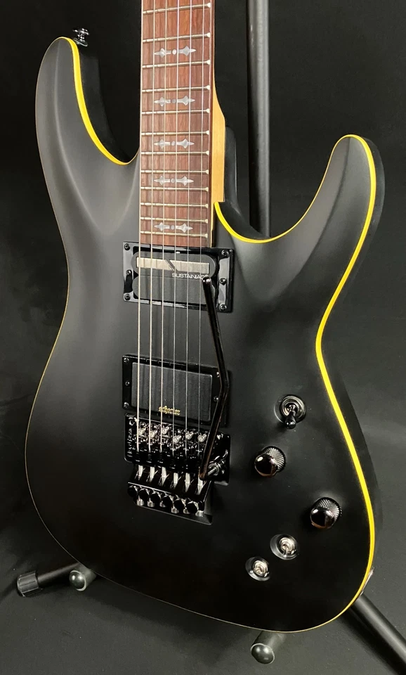 Schecter Demon-6 FR-S Electric Guitar Aged Black Satin w/ Sustainiac - Image 4 of 4