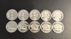 TEN (10) 1/10 Ounce Silver Indian/Buffalo Round - TEN TOTAL= ONE OZ of SILVER