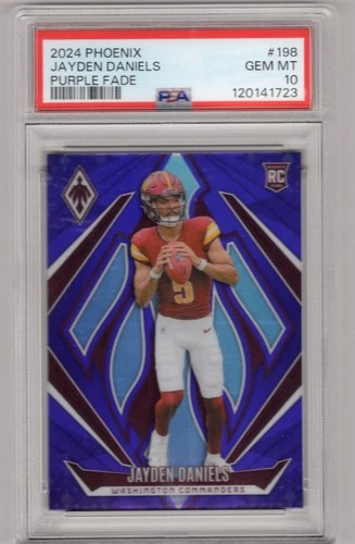 2024 Panini Phoenix Rookies Jayden Daniels #198 Purple (RC) - PSA 10 GEM MINT