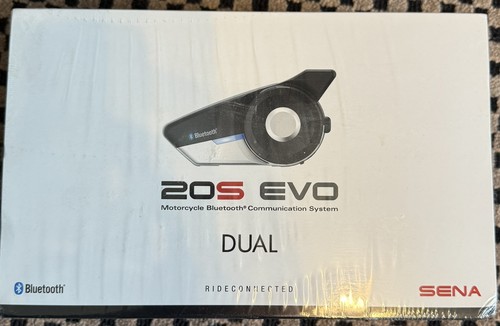 SENA 20S-EVO-01D Sistema Di Comunicazione Bluetooth 4.1 DUAL Per Moto, Interfono Fino A 2 Km, Audio Multitasking, Antenna A Pinna Di Squalo
