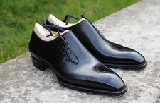 New Handmade Oxford Black Leather Dress Lace Up Formal Party Office Men Shoes