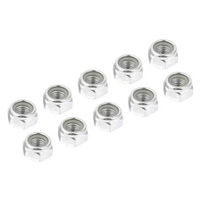 10Pcs M12x1.5mm Hex Nylon Inserted Self-Lock Nut Fastener Carbon Steel