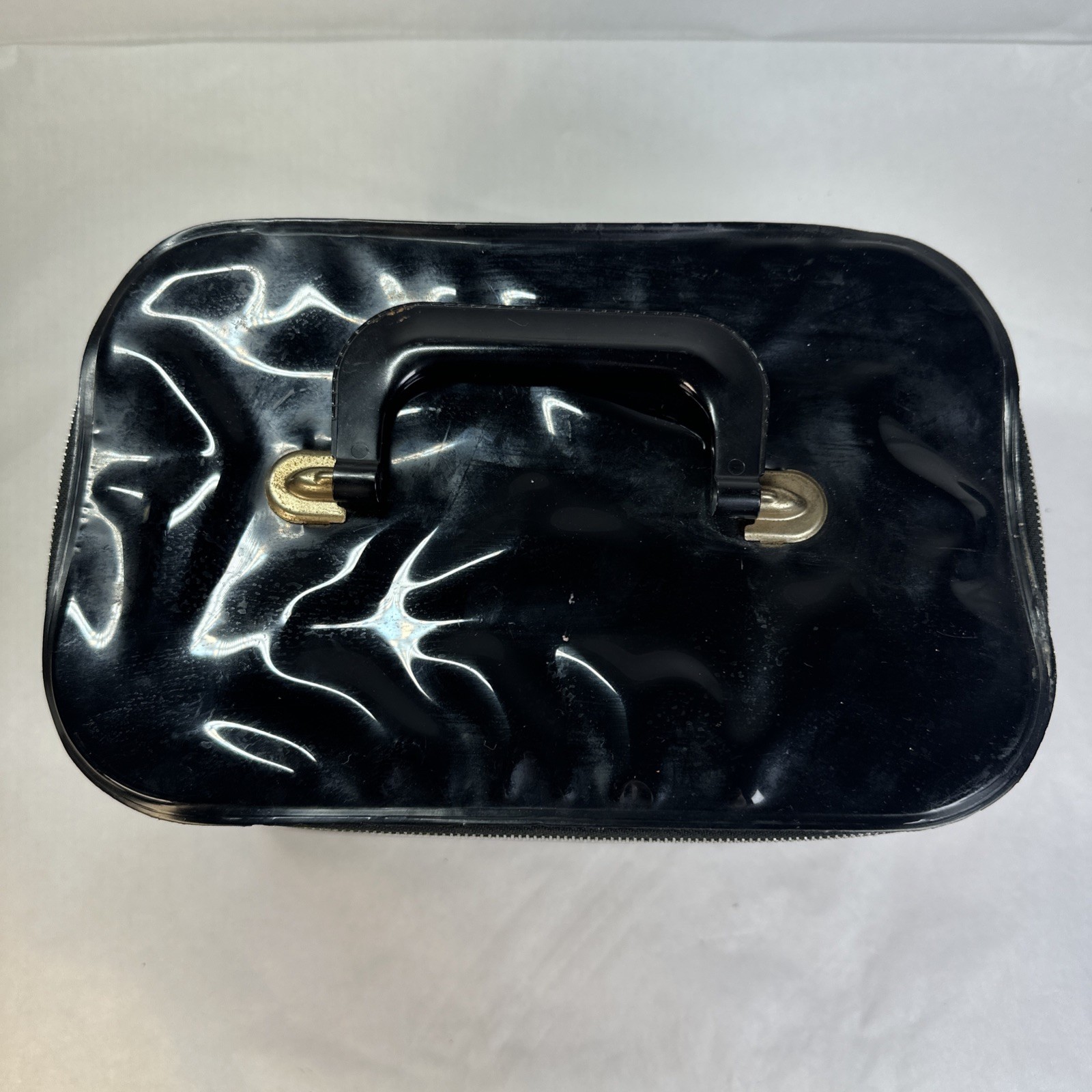 Vtg 1962 Barbie by Ponytail Train Case Mattel Zipper Doll Carry Storage