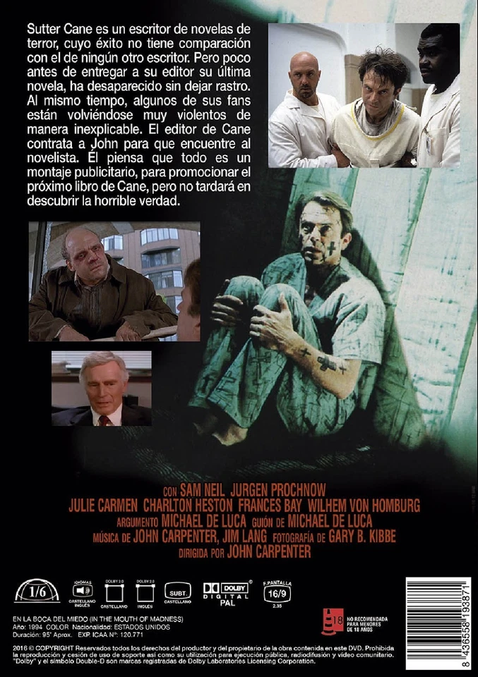 En La Boca Del Miedo [DVD] (1994) In the Mouth of Madness - Image 2 of 3