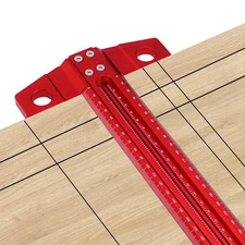T Type Woodworking Scriber Ruler 300/400mm Aluminum Carpenter Drafting Tool
