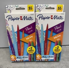 NEW Paper Mate Flair + Ink Joy Gel Pens/Felt Tip Marker Set 0.7mm