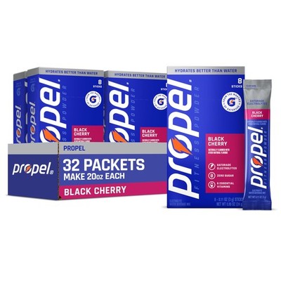 Propel Electrolyte Powder Drink Mix, Black Cherry, (32 Cherry