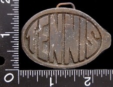 MG10111 VINTAGE  TENNIS  OVAL DESIGN BRASSTONE BELT BUCKLE