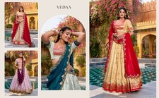 New Presenting Slub Kota Lehenga Choli With Fancy Dupatta For Reception
