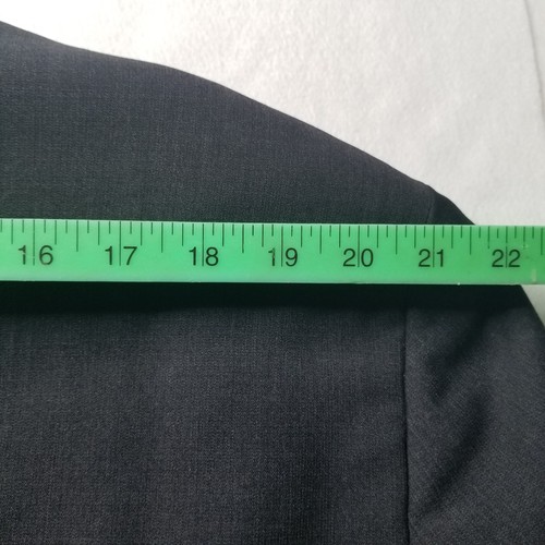 Pronto Uomo Men's 2 Piece Suit 50R Dark Gray 43X29 Flat Front Pants Wool Blend - Picture 22 of 24