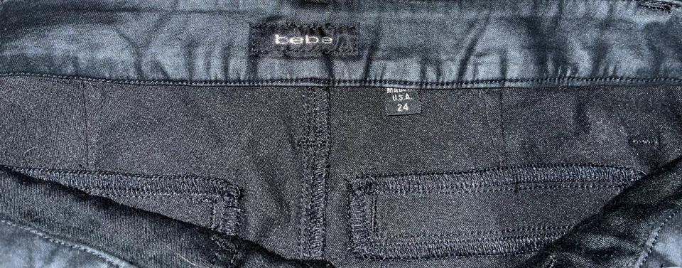 bebe Talla 24 Negro Cremallera, Mini Pantalones Cortos, Bolsillos Delanteros, Traseros Foto 4 de 4
