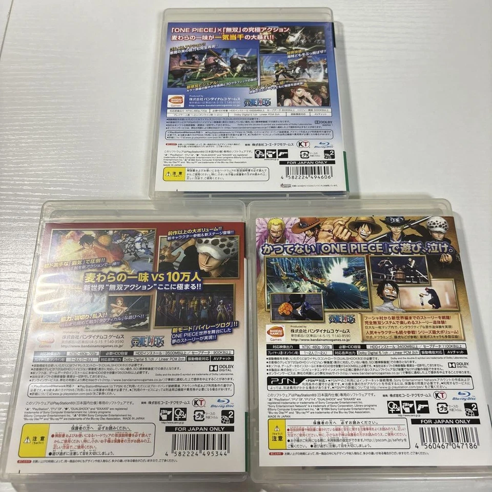 One Piece Pirate Warriors 1 2 3 + Unlimited World set PS3 Sony Playstation3 - Image 2 of 4