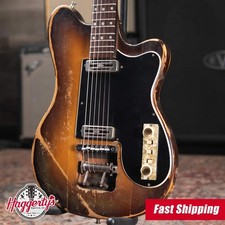 Hofner Rare Vintage 1960 V2 Solid Body Electric Guitar Sunburst with Hardshell C