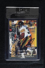 BAS 1995 Fleer Carnell Lake #318 Seal of Authenticity Auto 3c7