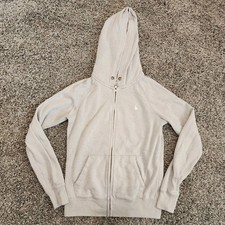 Jack Wills Jumper Hoodie Sweatshirt Womens UK 8 Grey Casual Gym Polyester Blend