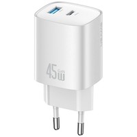 Usams CC290 T66 45W Gan WandladegeräT 1Xusb-A 1Xusb-C Silber