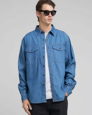 Image of Replay Denim Shirt - Medium Blue