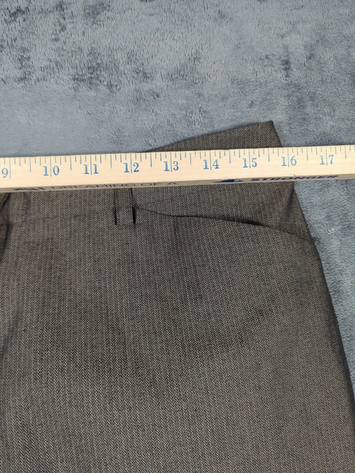 De Colección Doncaster Pantalones Espiga Marrón Taupe Vestido Pantalones Mujer 6 6p 6s Carrera Foto 3 de 4