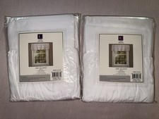 Set of Two Lush D cor White 18x84   Polyester Window Valances