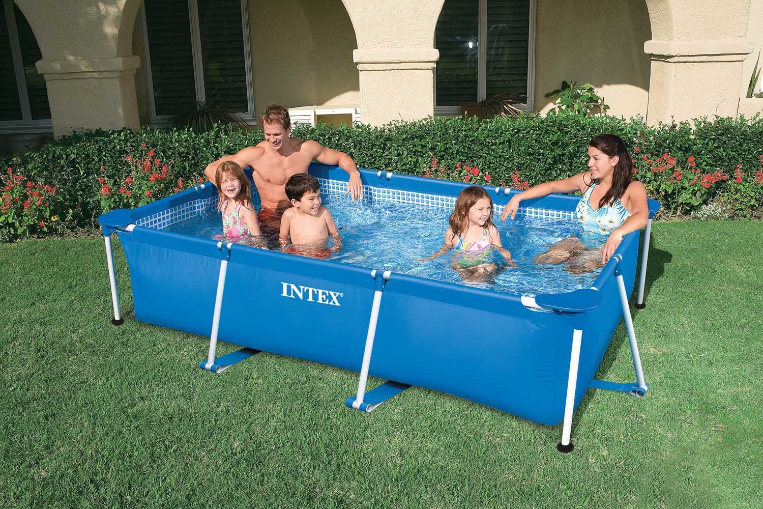 Intex Piscina Fuera De Terra Rectangular Estructura De Acero 300x200x75 Cm 28272