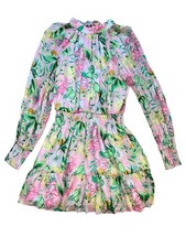 Lilly Pulitzer EllieLynn Dress Long Sleeve Multi Via Amore Spritzer, Size 10