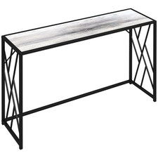 HOMCOM Vintage Sofa Table Metal Frame Console Table Hallway, Refurbished