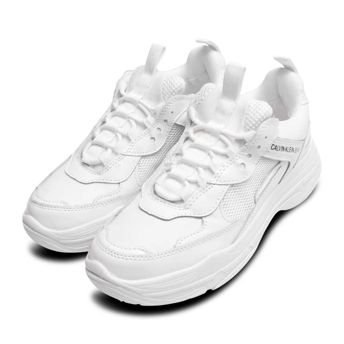 Maya Chunky Trainers in White Leather 