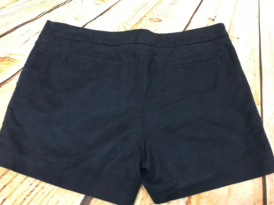 Женские контрастные брюки шорты Dalia размер 8 темно-синие и белые сплетенный принт - Изображение 3 из 4