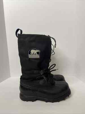 SOREL Bear mens 8 black Insulated Snow Boots NM1023-010 EXCELLENT