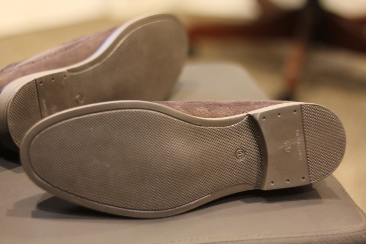 A. Testoni Brogue tip suede derby shoes Quiet luxury with an Italian accent. a.Testoni Studio — for  main image 2