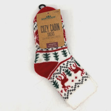 Northeast Outfitters Cozy Cabin Reindeer Fair Isle Crew Socks Youth