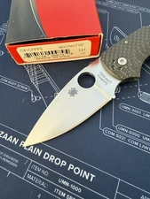 Spyderco Native 5 Fluted Carbon Fiber S90V W 2 Clips C41CFFP5