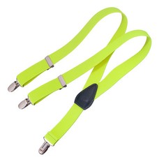 Childrens Toddlers Elastic Adjustable Suspender Neon Yellow Suspenders USA SELLE