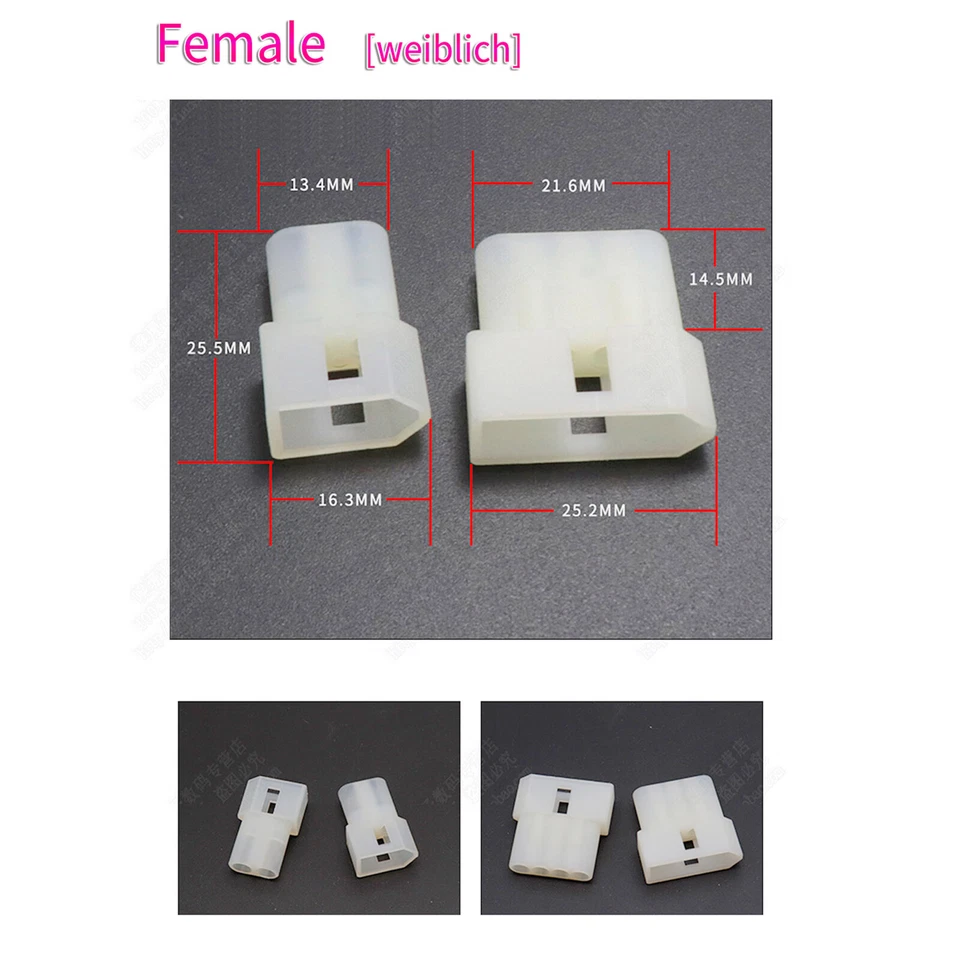 2Pin 4 Way Electrical Plug Housing Connector For Honda Car Motorcycle Automotive - Image 2 of 4