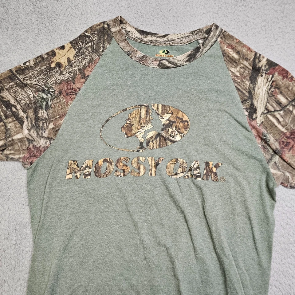 Mossy Oak Shirt Men's Medium Hunting Henley Camo Gray - Image 3 of 4