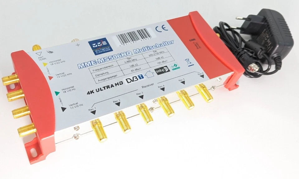 Multiswitch Multischalter Verteiler 5/6 DIGITAL  HD 4K 6 Teilnehmer UltraHD 3D - Bild 2 von 4