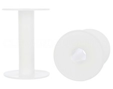 White Plastic Spools - 3 5/8" x 2 3/4" - Ribbon Cord Thread Wire Bobbin Reel