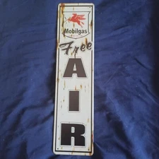 4" X 15-3/4" Metal Sign Wall Art Man Cave Garage Bar Gas Oil Mobil Gas Free Air