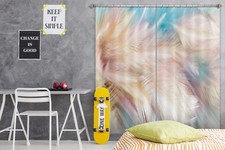 3D Yellow Feather ZHUA776 Photo Curtain Window Blockout Fabric Amy 2023