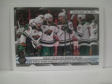 2021-22 Topps NHL Sticker Collection #287 2020/21 Team Highlights WILD