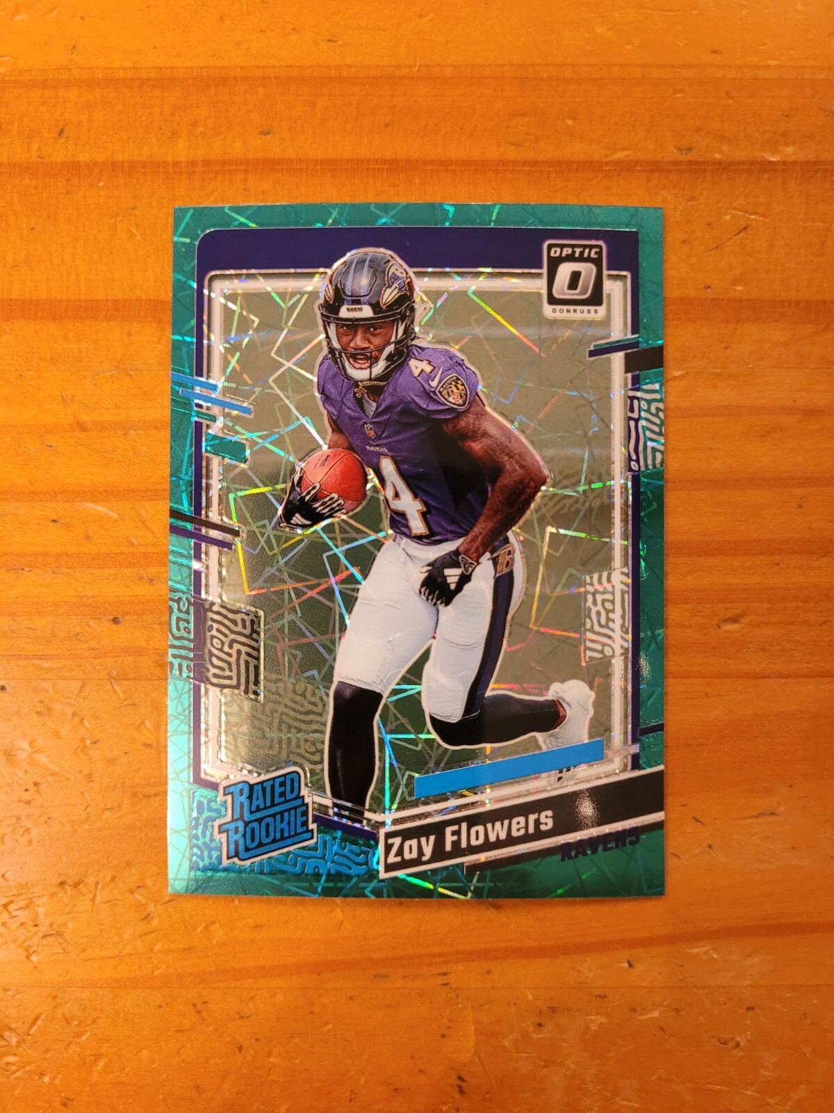 2023 Optic Green Velocity Prizm #210 Zay Flowers Rookie Card Ravens RC