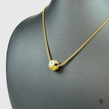 Gold Minions Cartoon Charm Necklace, Despicable Me Character Jewelry Accessory