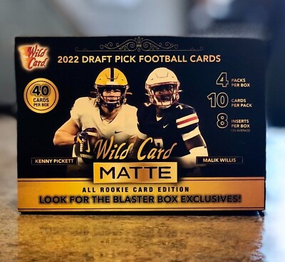 2022 Wild Card MATTE BLACK Football ROOKIE Edition *You Pick