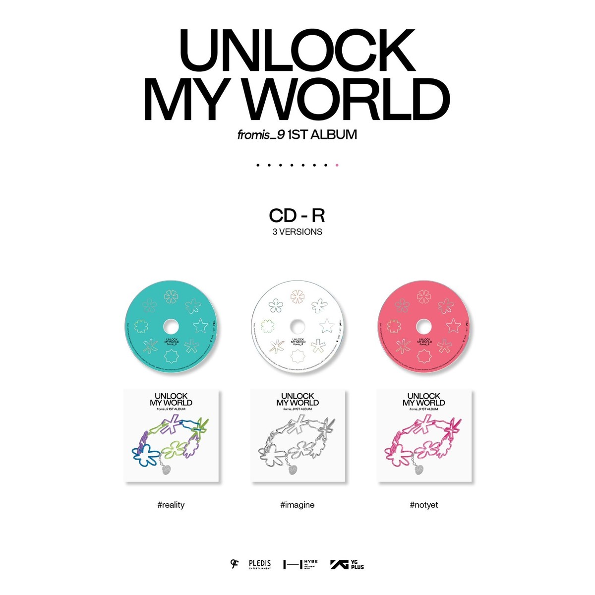 FROMIS_9 1st Album Unlock My World #reality Ver CD+Book+Card+