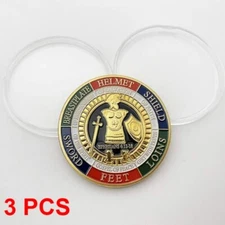 3pcs Put On the Whole Armor Of God Commemorative Collection Challenge Coins Gift