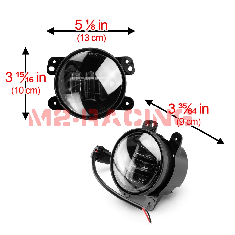 Par de luces antiniebla LED transparentes para Jeep Grand Cherokee 11-12 ajuste repuesto F3 Foto 2 de 4